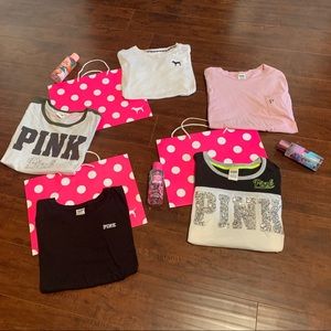 ❌ SOLD ❌  5 Victoria Secret Pink Tees!!
